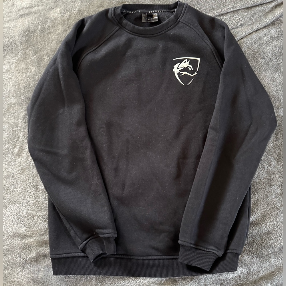 Alphalate Men’s Black Crewneck Sweater Size Medium